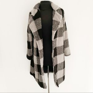 Plaid Teddy Coat *NWOT